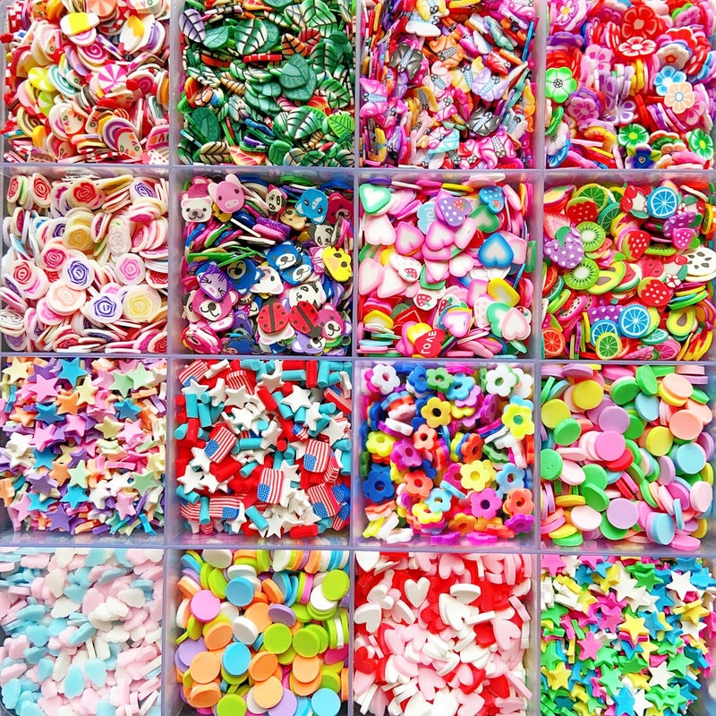EHOPE Fake Sprinkles Fruit Clay Slices Clay Sprinkles Polymer Slices Faux Sprinkles DIY Nail Art Supplies Making Kit Decoration Arts Crafts for Nail Art and Cellphone Decorations (24 Styles) - Image 3
